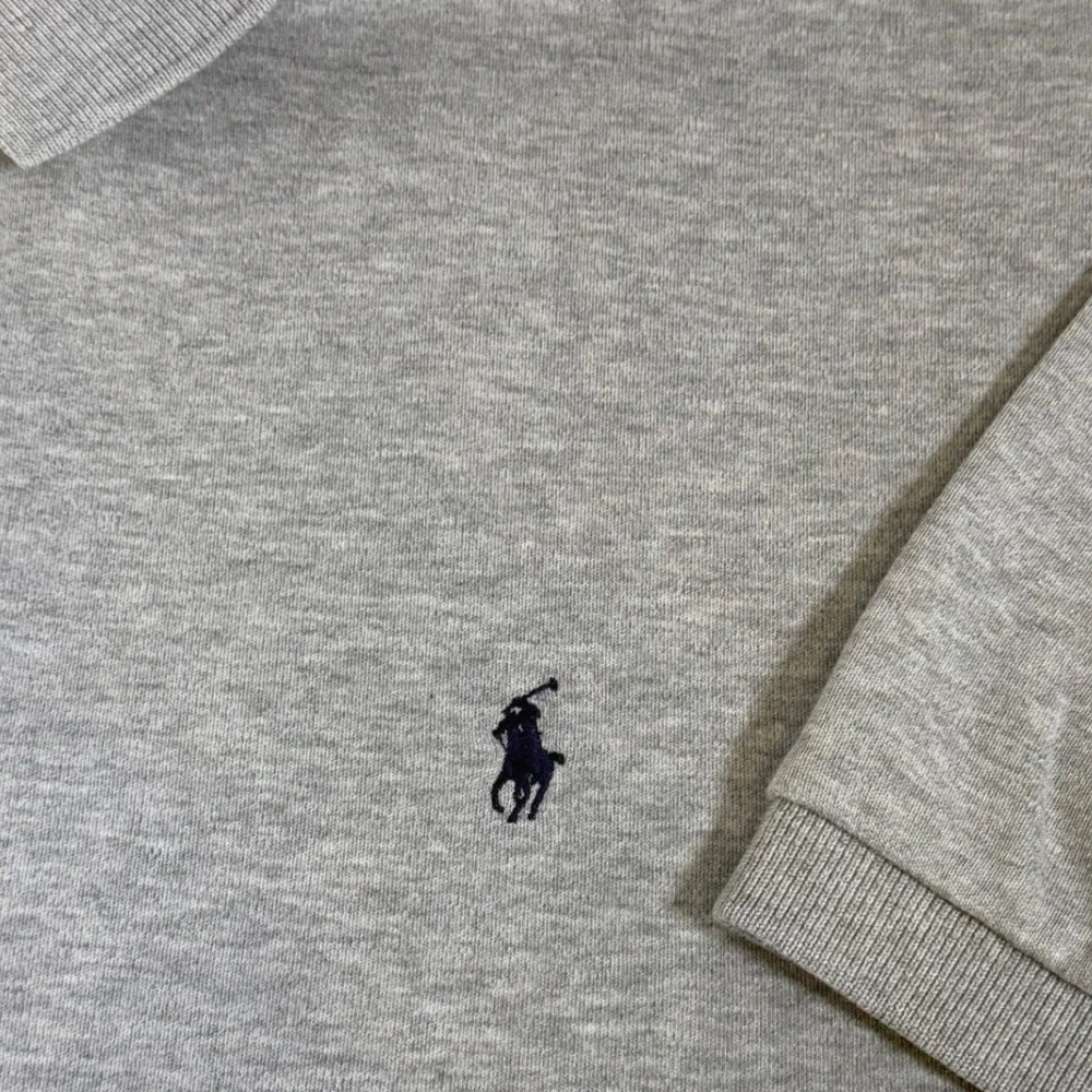Polo Ralph Lauren Men's XL Heather Gray Cotton Interlock Short Sleeve Polo Shirt